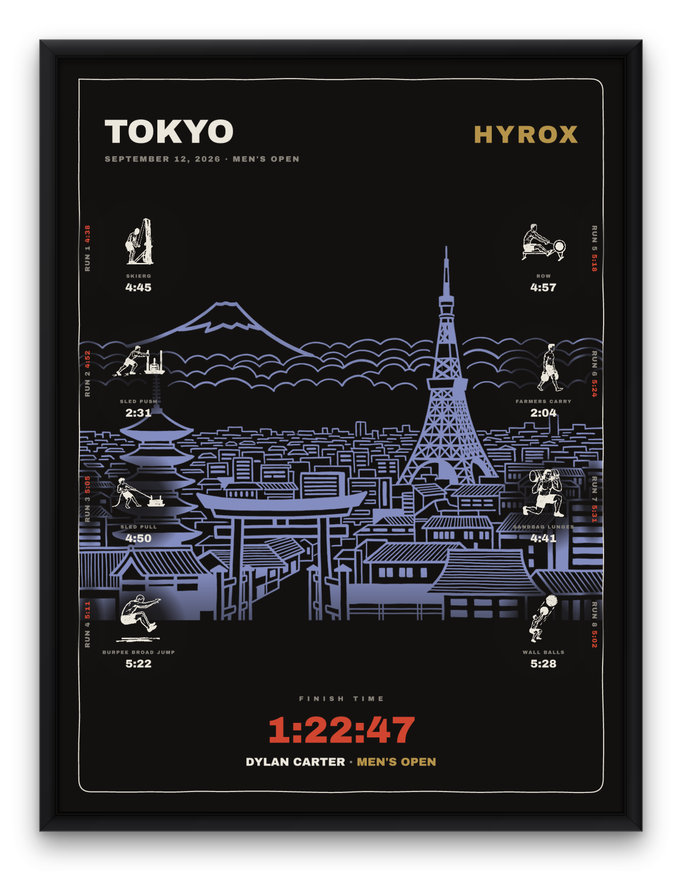 The Noir Tokyo, framed in black
