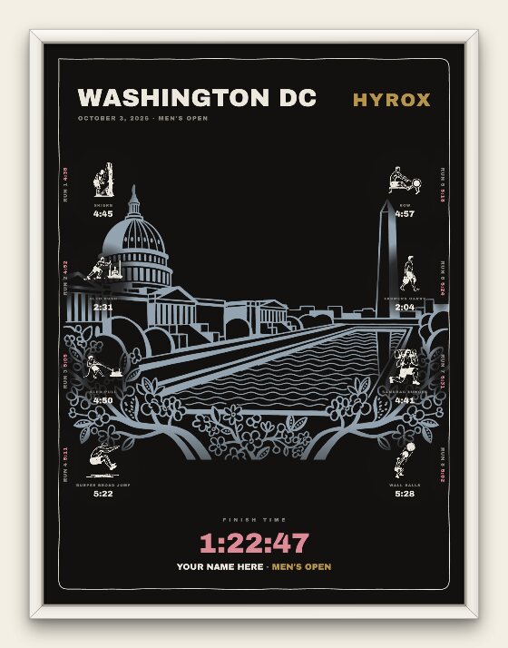 The Noir, Washington DC men's edition, white frame